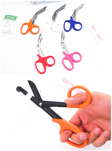 EDC military specification EMT survival rescue scissors with fine teeth, medical first aid kit, canvas scissors, wilderness survival equipment