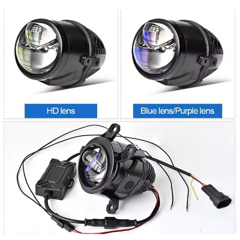 Lente de doble luz LED, lámpara láser integral con lámpara de luz alta y baja convertida