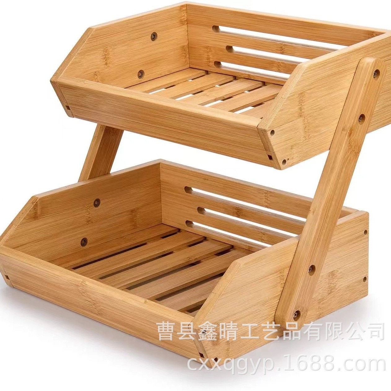 Estante de almacenamiento de frutas y verduras de bambú y madera de cocina Estante de madera multifuncional Estante de almacenamiento multicapa de madera maciza Estante de acabado desmontable