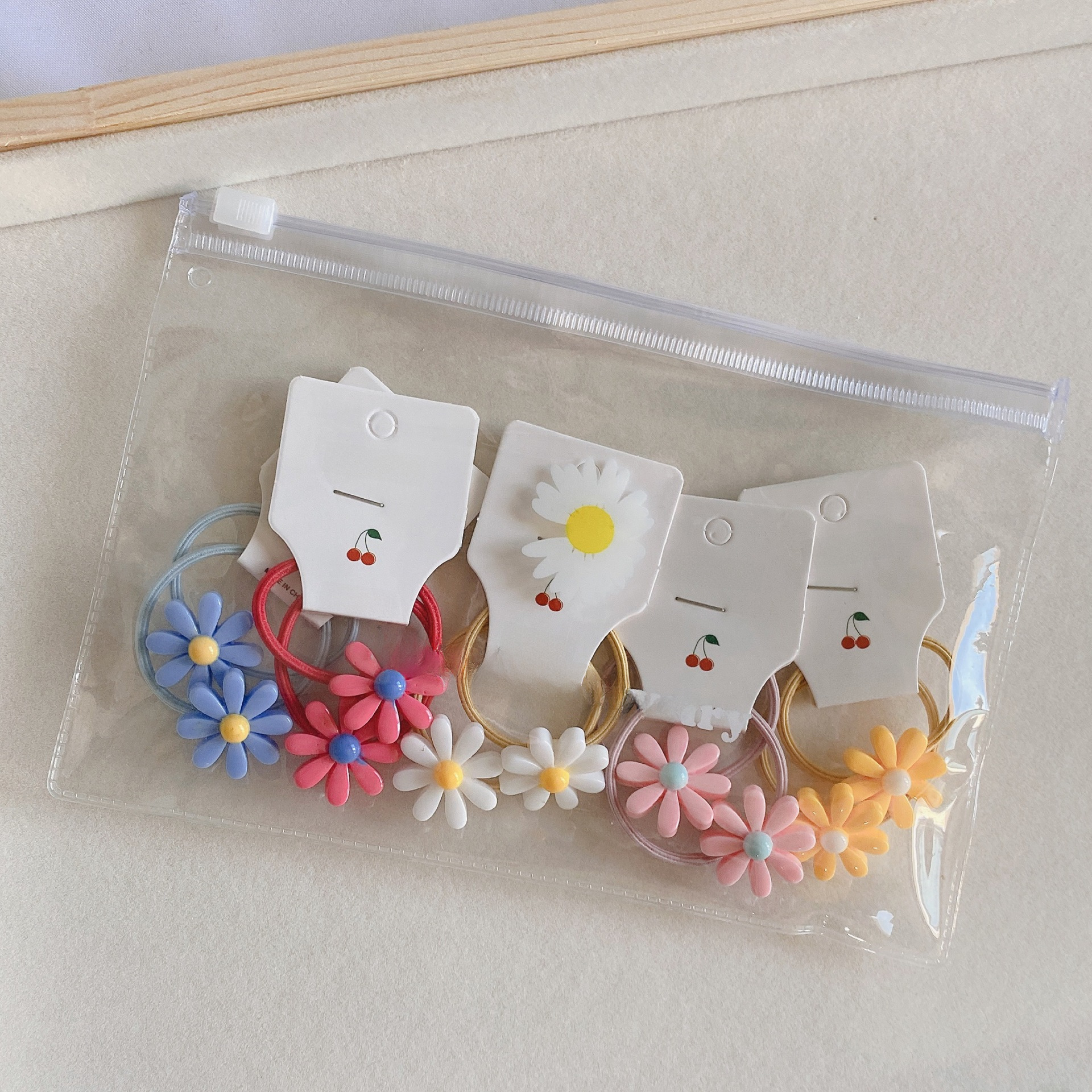 10 anneaux pour cheveux ~ Version coréenne de l'ensemble de combinaison de petits élastiques en caoutchouc pour filles et enfants qui ne blessent pas les cheveux_voghion.com