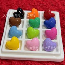 烤漆胖桃心珠爱心串珠 手绘底胚珠diy钥匙扣项链发饰饰品配件珠