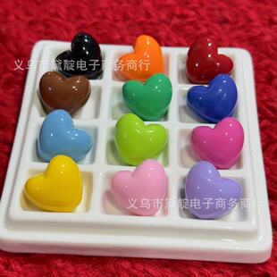 Paint fat peach heart beads love beads hand painted bottom ovals diy keychain necklace hair accessories accessories beads