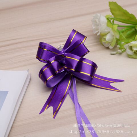 Venta al por mayor 12mm mano-Tirado flor cinta oro borde mano-Tirado flor decoración festiva regalo de Navidad vinculante tamaño pequeño arco