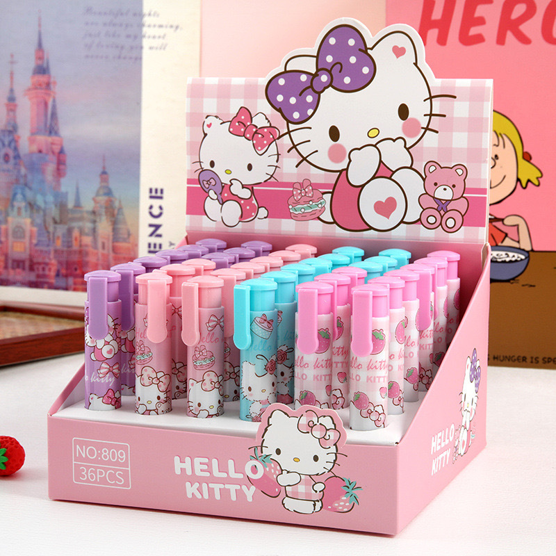 CyiMu-811 Kapibala presiona el borrador, los niños de la escuela primaria aprenden papelería limpia y sin dejar marcas