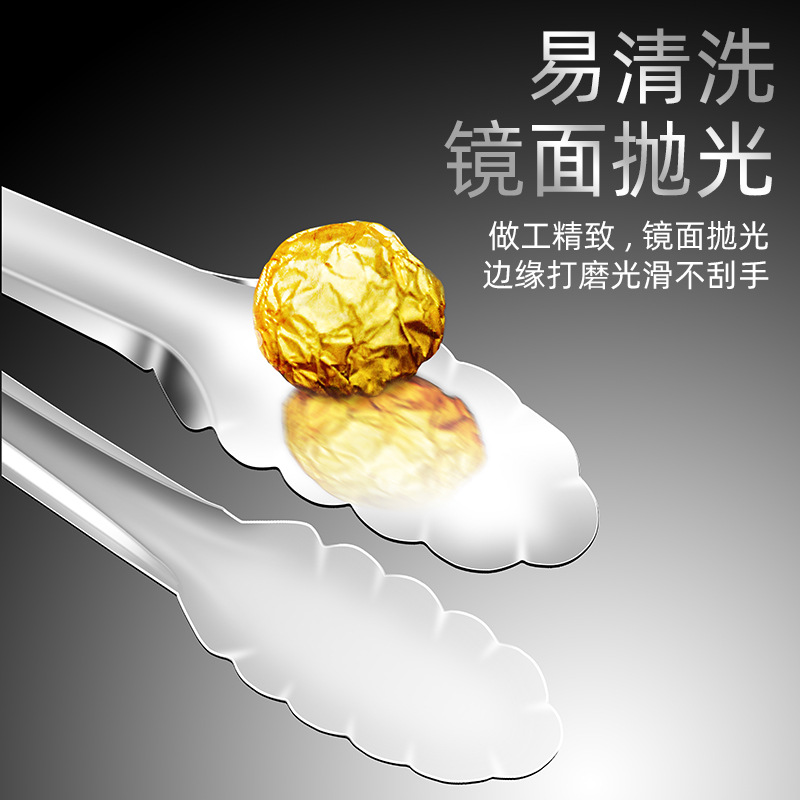 Acero inoxidable clip de alimentos filete frito asado clip de cocina clip de pan clip de verduras clip de hormigón herramientas de cocina