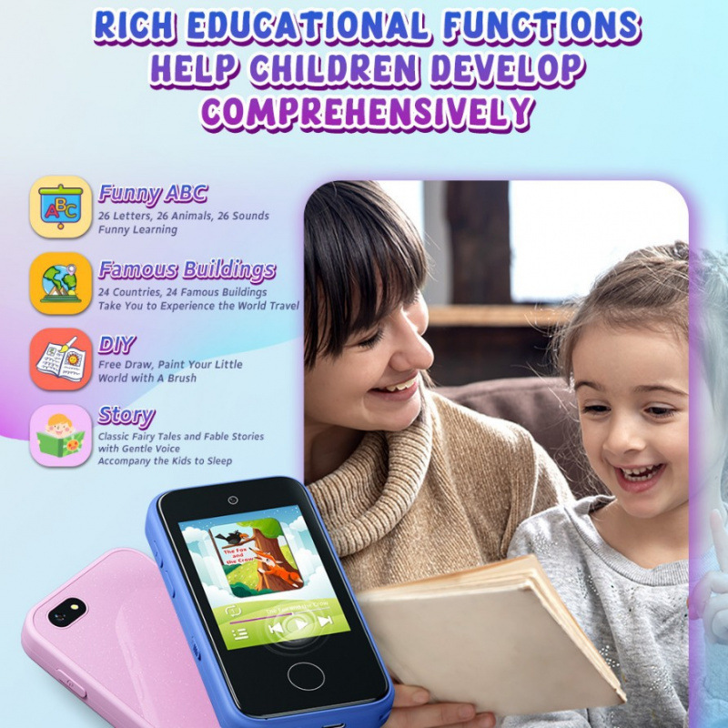 Nuevo modelo privado para niños, cámara de 2,8 pulgadas, cámara de alta definición, video, unicornio táctil IPS para niños