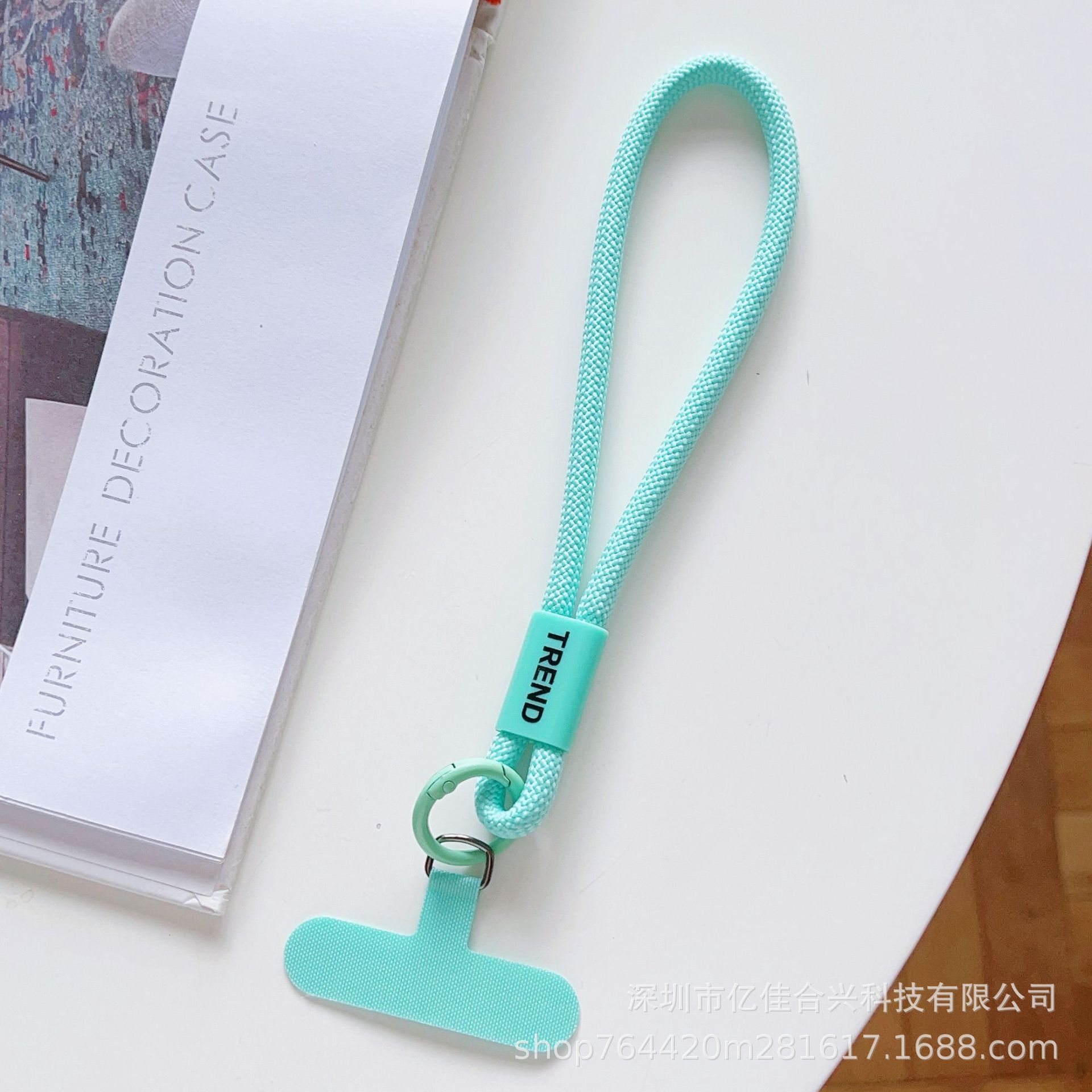 Corto ajustable hebilla de mano anti-pérdida junta de cuerdas de muñeca de poliéster simple de viaje al aire libre