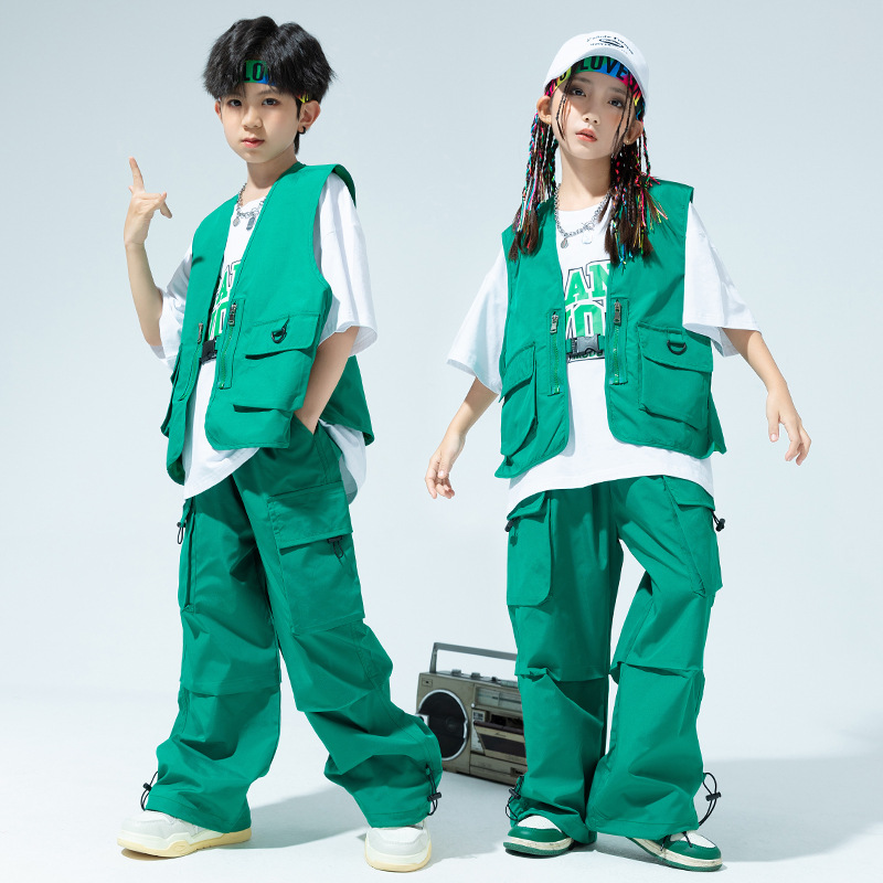 Children's Functional Street Dance Performance Fashion Clothing Girls Jazz Performance Clothing Students Group Boys Fashion Hip Hop Suit