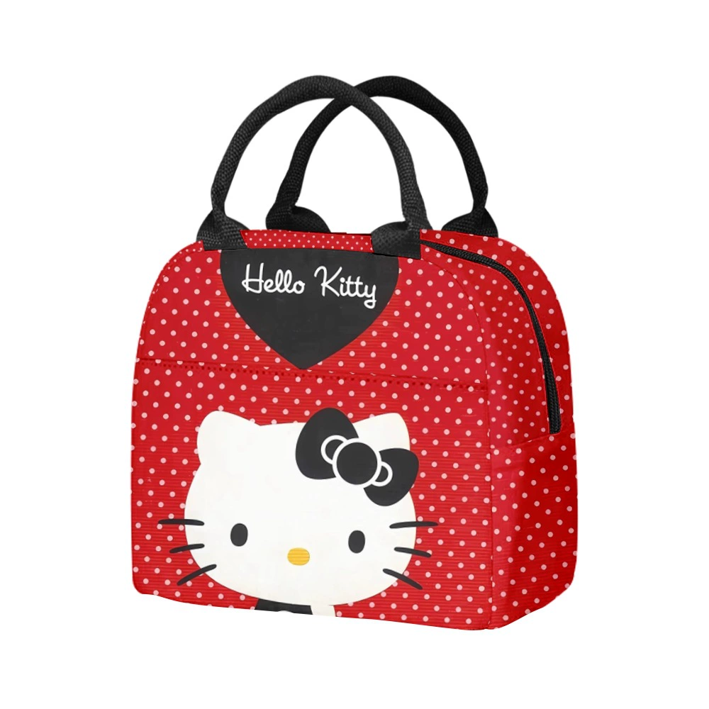 Hello Kitty, ручной мультяшный милый термос, сумка-ланч для учеников начальной школы, сумка для еды