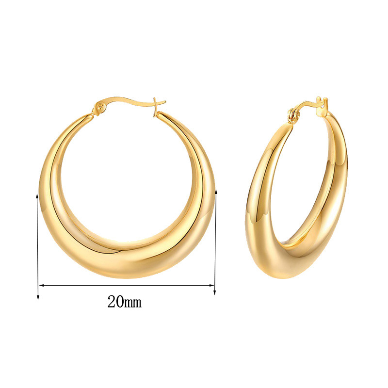 1 Paire Style Simple Couleur Unie Placage Le Cuivre Boucles D'oreilles Cerceau display picture 4