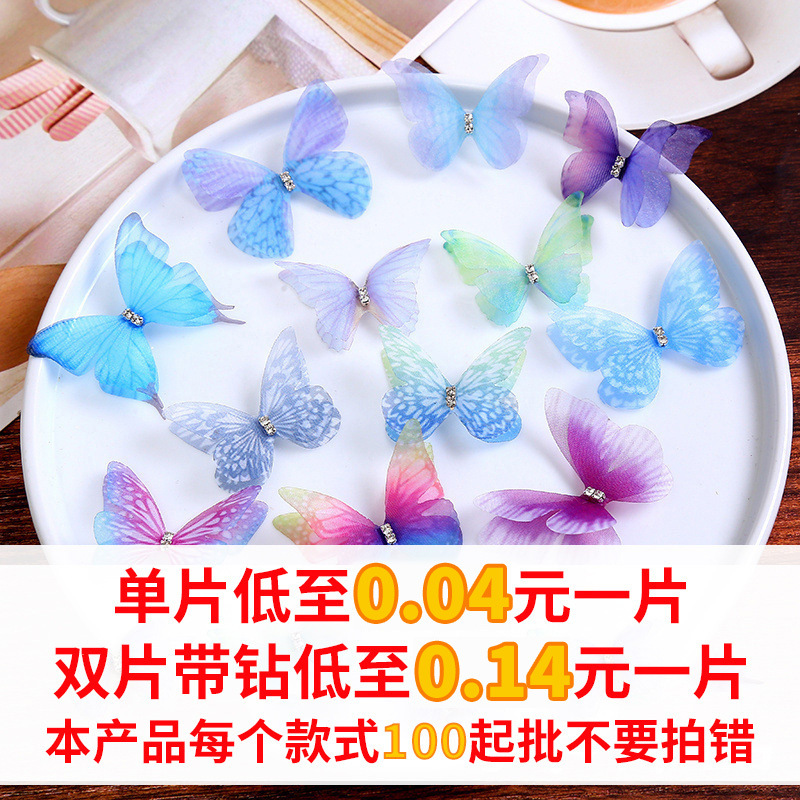 Three dimensional shiffon hair accessory handmade