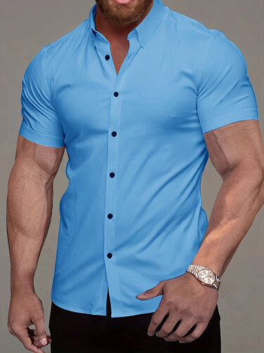 Stylish Men's Casual Short Sleeve Shirt