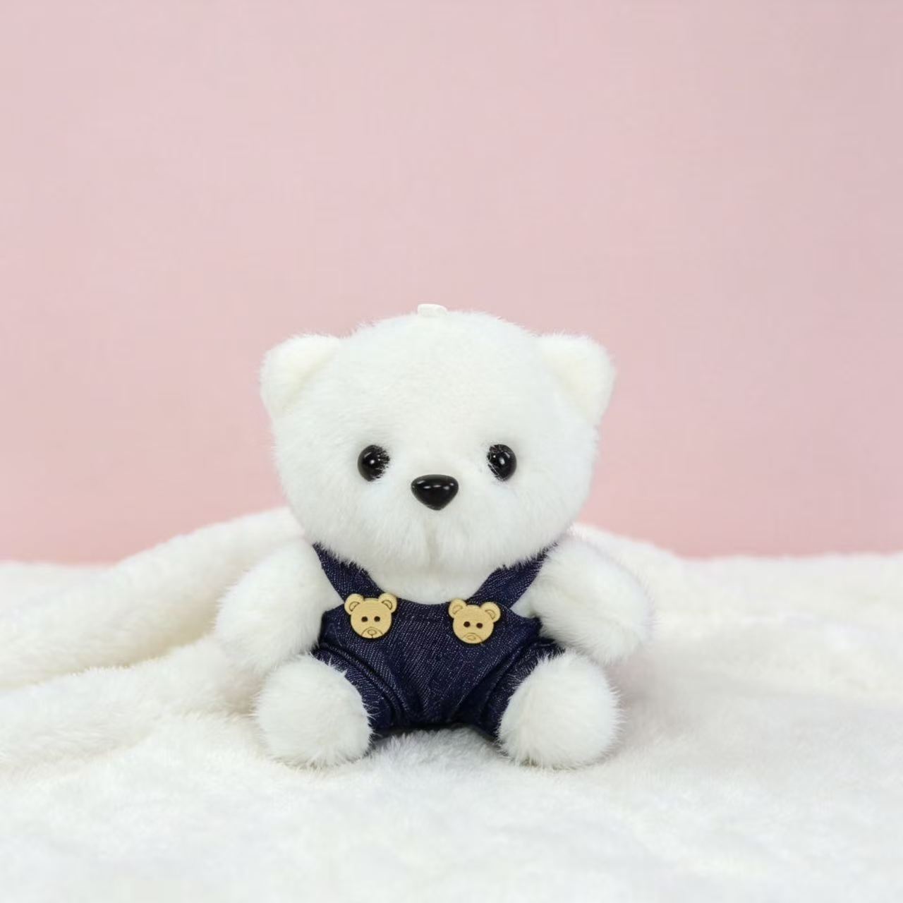 Vestido osos llaveros muñecas de peluche camisetas pantalones mochila colgante pequeño regalo colgante muñeca de peluche