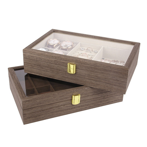 New wooden rosewood pendant watch box jewelry display box walnut necklace ring storage box