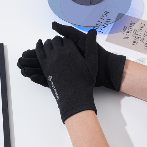 Winter and Autumn Touch Screen Men's and Women's Fishing Gloves with Fleece Warmth and Anti-Slip Cycling Delivery Riders Driving Gloves Wholesale