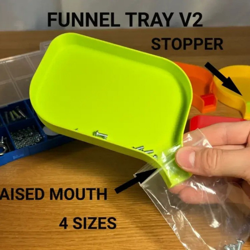 2026 Funnel Tray for Sorting Screws and Small Parts, Medicine Dispensing Tray, Portable Tray for Dispensing and Packaging Medicinal Materials