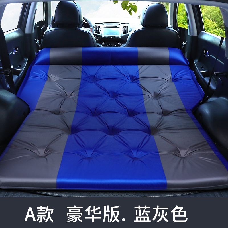 Folding, Universal Vehicle-mounted inflatable bed - a-deluxe-dotted-blue-gray-shredded-sponge-pillow
