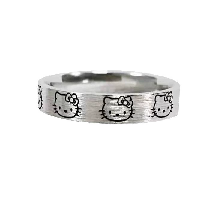 Кольцо (Hello Kitty Guyin KT) регулируемое унисекс с принтом, лёгкий подарок для друзей