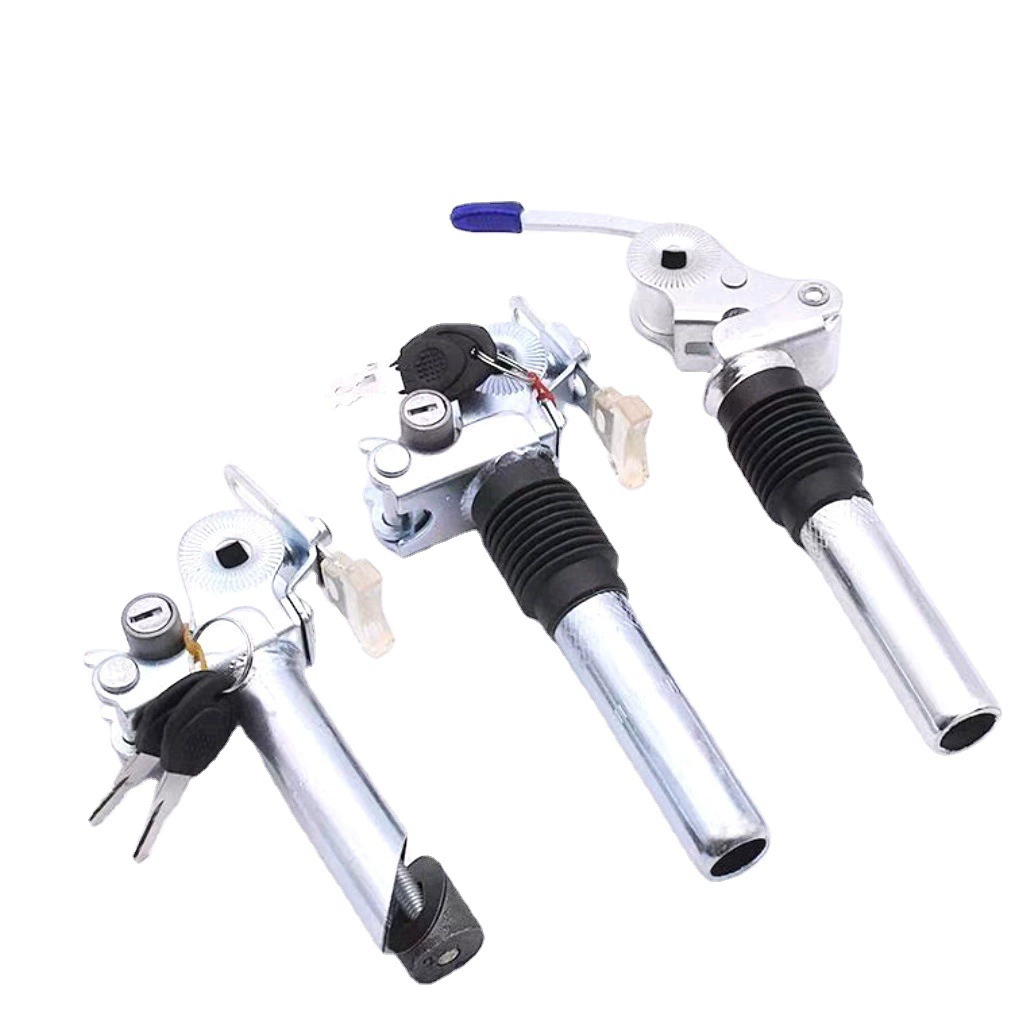 Электрический аккумулятор автомобиля реверсивная подседельная труба Украсть Замок складное Велосипедное Сиденье Седло стержня прямая трубка с подвесным тросом замок подседельной трубы