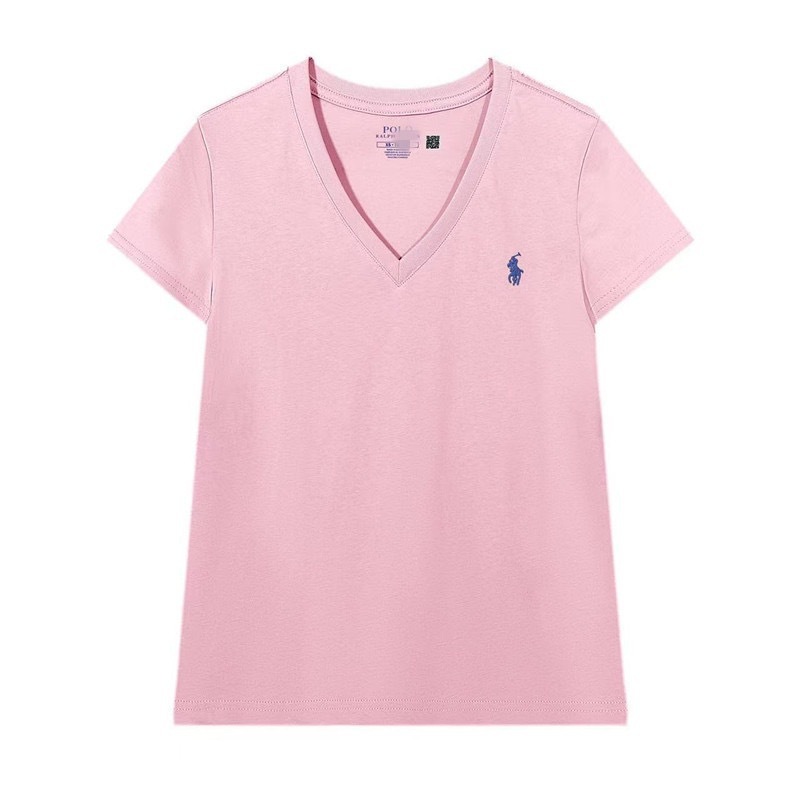 高品質な夏の新作LFラルフローレンVネックポニー刺繍半袖Tシャツ（女性用）|undefined