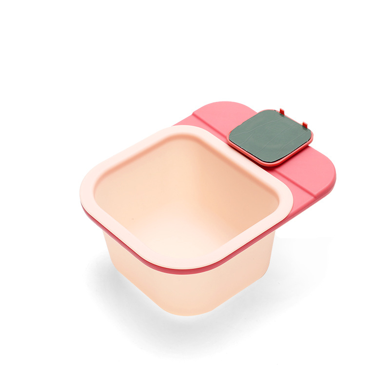 Mesa de comedor giratoria multifuncional Cubo de residuos vegetales Almacenamiento de cocina basura pala hueso Placa de residuos vegetales plato caja de almacenamiento de escritorio