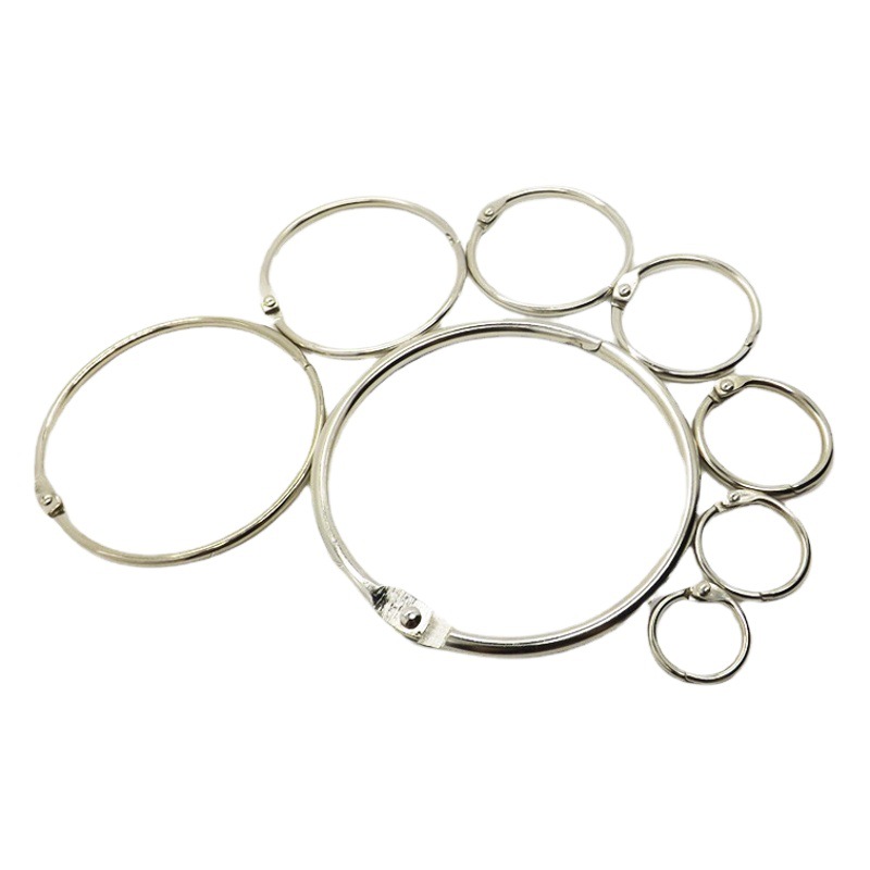 Cross-Border Metal Book Rings Stainless Steel Open Rings DIY Photo Album Binder Rings Detachable Calendar Binding Rings