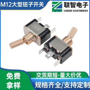 Supply Large Three-Legged Two-Speed Toggle Switch Golden Latte Handle High Current 20A Large Rocker Switch