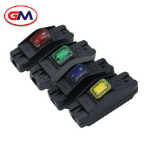 工厂直供308线上开关防水3档16A250防尘船型开关带灯二档床头开关