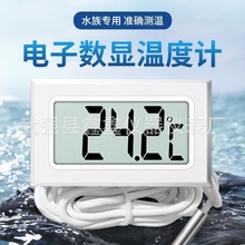 电子温度计冰箱温度计鱼缸温度计带探头嵌入式宠物电子数显测温表