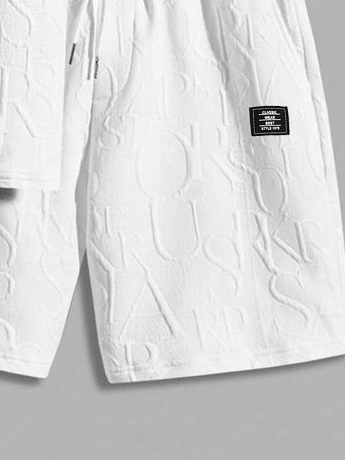 Herren Strick Anzug Mit Jacquard Muster Kurzarm Sommer Freizeit_voghion.com