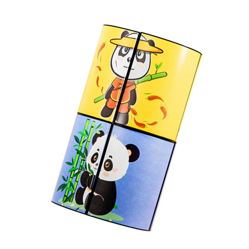 Variable unlimited three dimensional Rubik's cube, folding transformer, constructor, smart toy, volume geometry, 3D, panda, Birthday gift