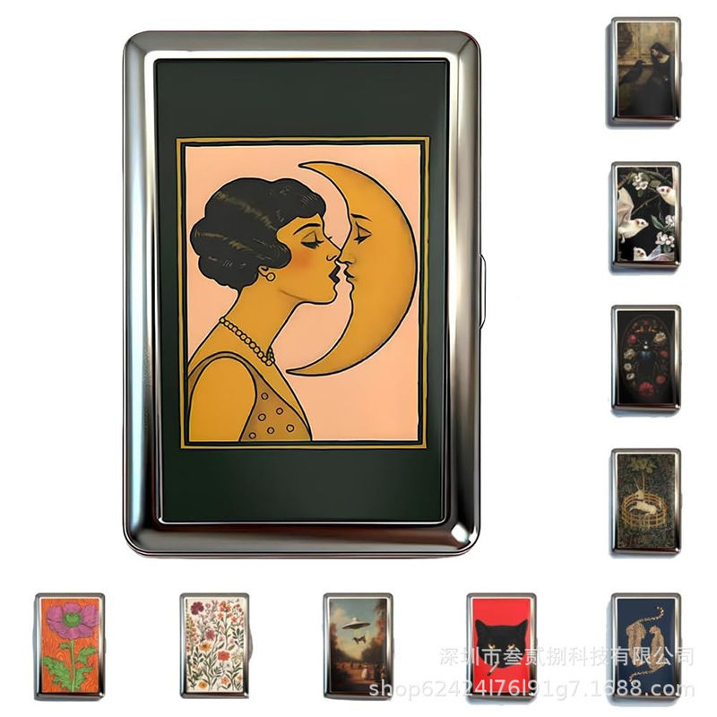 Cross-Border New Model Versatile Card & Cash Case Retro Multifunctional Card Holder Metal Box Blunt Case Cross-Border New Model Versatile Card & Cash Case Retro Multifunctional Card Holder Metal Box Blunt Case
