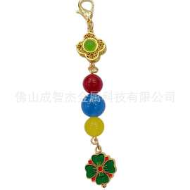 国风女人花压襟5款 珍珠流苏胸针旗袍吊饰有钱花挂件服装配饰扣针