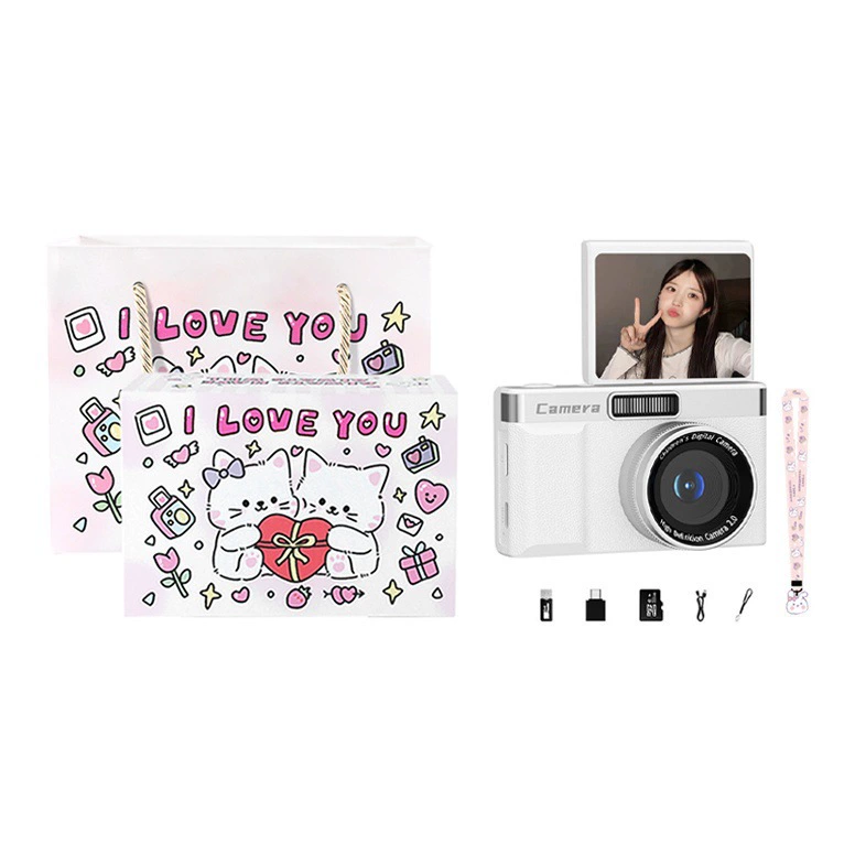 Digital Camera 4K 2025, HD selfie beauty camera, 32/64 GB options