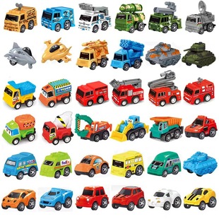 Back-To-School Children's Toy Car Pull-Back Cartoon Construction Vehicle Gift Claw Machine Doll Wholesale for Ages 3-6
