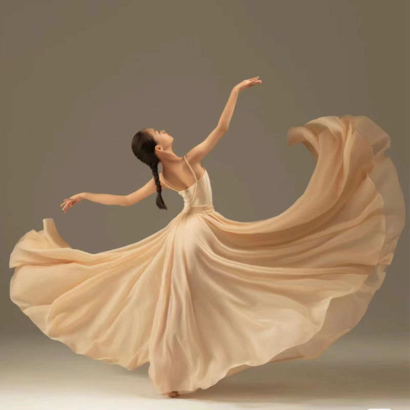 720 Degree Classical Dance Elegant Swing Skirt Women's Double Layer…