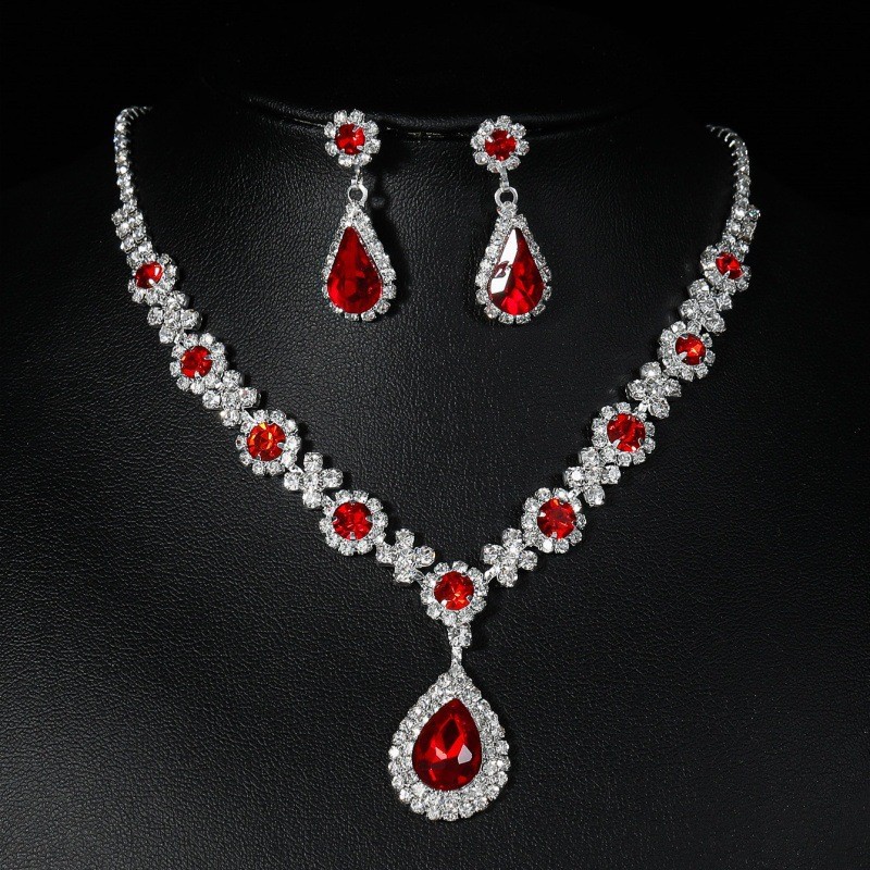 Grenzüberschreitender Hit Fashion Perlenkette Damen Brautschmuck Ohrringe hochwertiger Look Luxus-Schmuck Nischen-Design Schlüsselbeinkettenanhänger