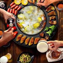 多功能火鍋烤涮一體鍋家用韓式燒烤肉鍋煎煮鴛鴦鍋電烤盤電熱鍋