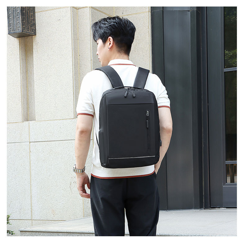 New USB port charging backpack for business commuting, large-capacity casual and simple schoolbag undefined