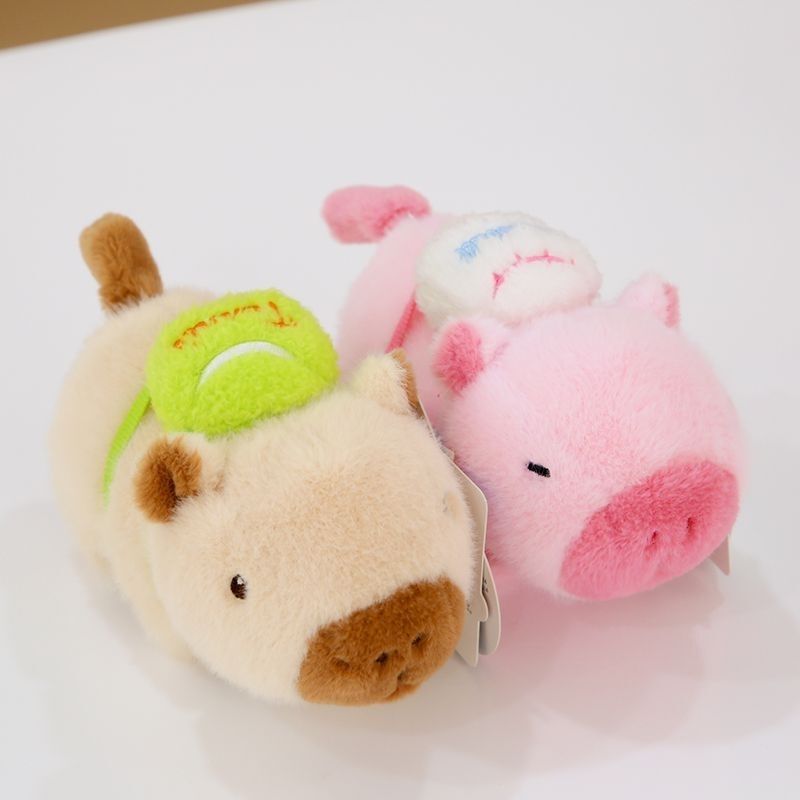 Snap ring sports kapibala capybara plush toy doll baby labra do a variety of wholesale gifts