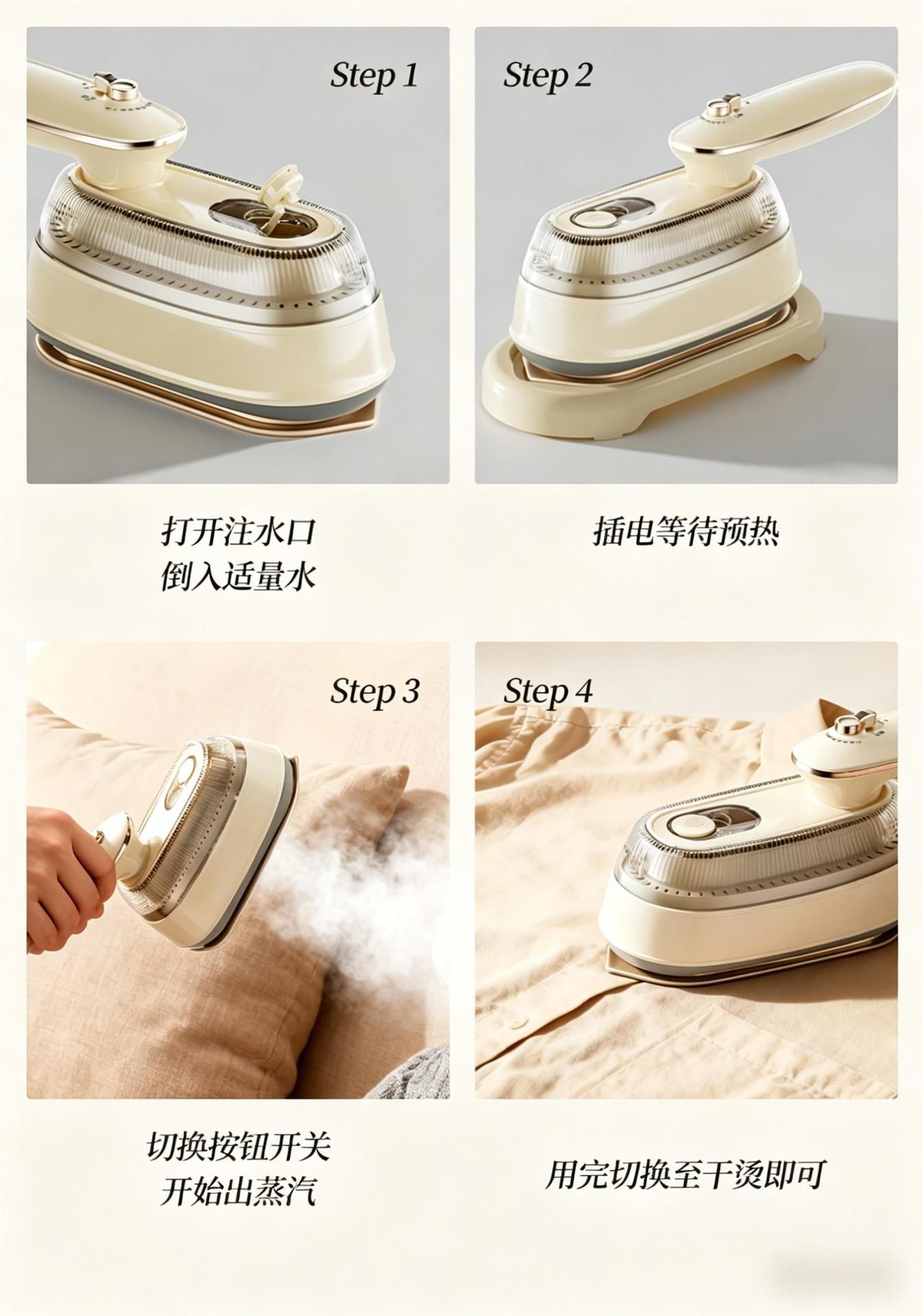 Yangzi steam iron, portable, dry-wet, foldable handheld garment steamer