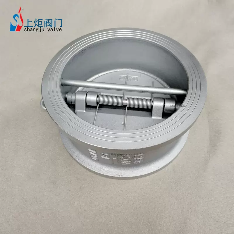 铸铁对夹蝶形止回阀h76w-16C铸钢单向阀双瓣逆止阀双瓣式止回阀
