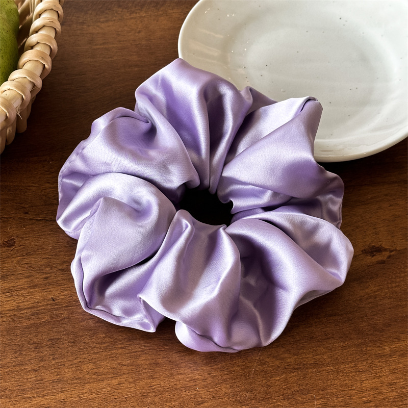29g Weight Hair Tie Hair Accessories Type 1 Piece Quantity Casual, Holiday, Street Occasion satin Material Solid Color Pattern All Seasons Season Women's Gender Elegant, Lady, Advanced Sense Style Elegant Lady Advanced Sense Women's Solid Color Satin Hair Tie 15
