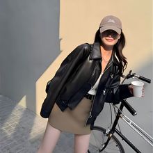 小皮衣外套女2025新款爆款黑色短款独特超好看今年流行夹克小个子