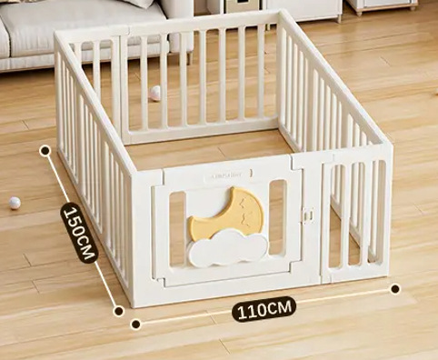 Tres vallas de juego para bebés vallas de protección para casa interior sala de estar vallas de bebés niños rastran con pico