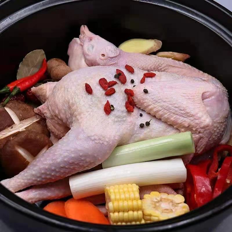 本場の3年飼育鶏、農場で放し飼いに育てた鶏、屠畜したての鶏、鶏もも肉、鶏胸肉、丸鶏|undefined