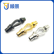 欧美马蹄形磁铁扣 钢丝U形不锈钢圆孔插扣 皮绳接头扣diy饰品配件