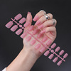 Long matte nail stickers, multicoloured fake nails for manicure, ready-made product, European style