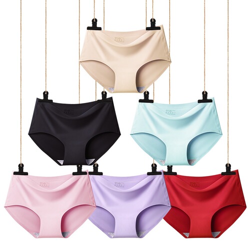 810 Ice Silk Invisible Underwear for Ladies - Summer Thin Pure Cotton Thigh-High Breathable Sexy Teenage Wind-Round Triangle Pantalettes
