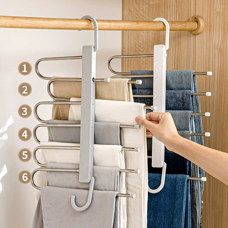 Universal trousers, hanger, non-slip storage system for home use